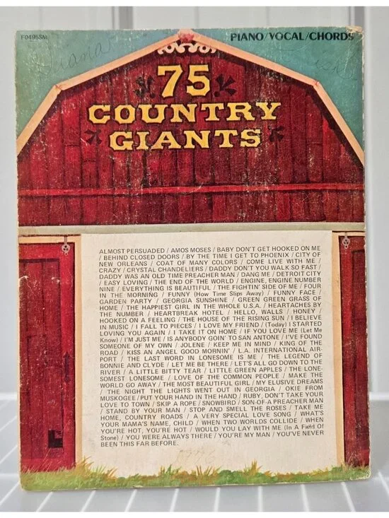 1975 Vintage 75 Country Giants Piano Vocal & Chords Music & Song Book Columbia - Picture 3 of 6